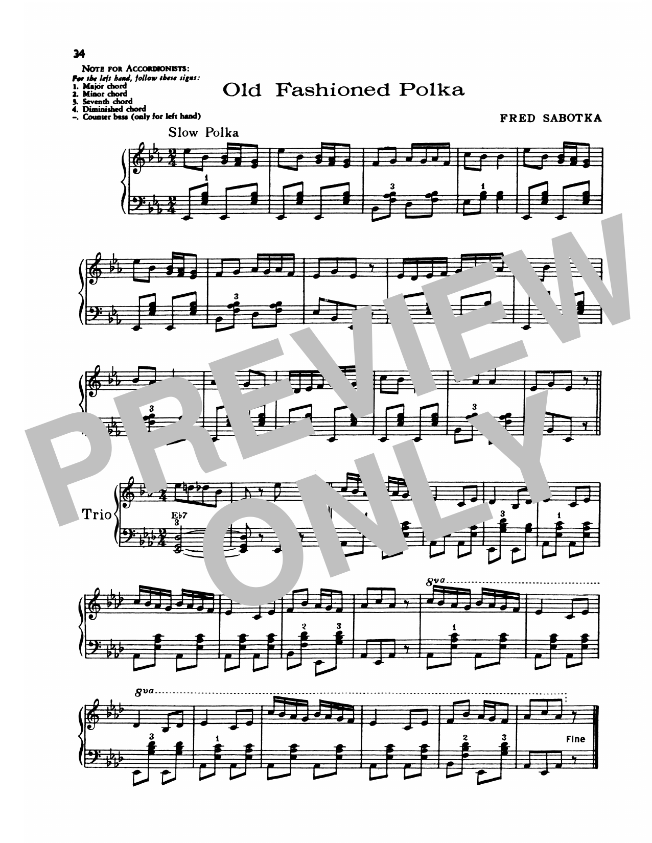 Download Lawrence Welk Old Fashioned Polka Sheet Music and learn how to play Piano Solo PDF digital score in minutes