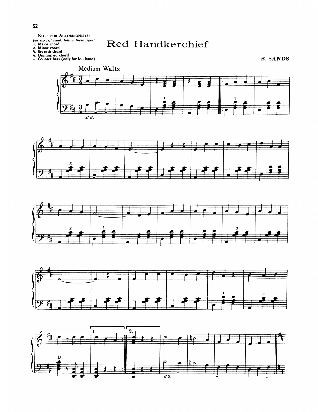 Download Lawrence Welk Red Handkerchief Sheet Music and learn how to play Piano Solo PDF digital score in minutes