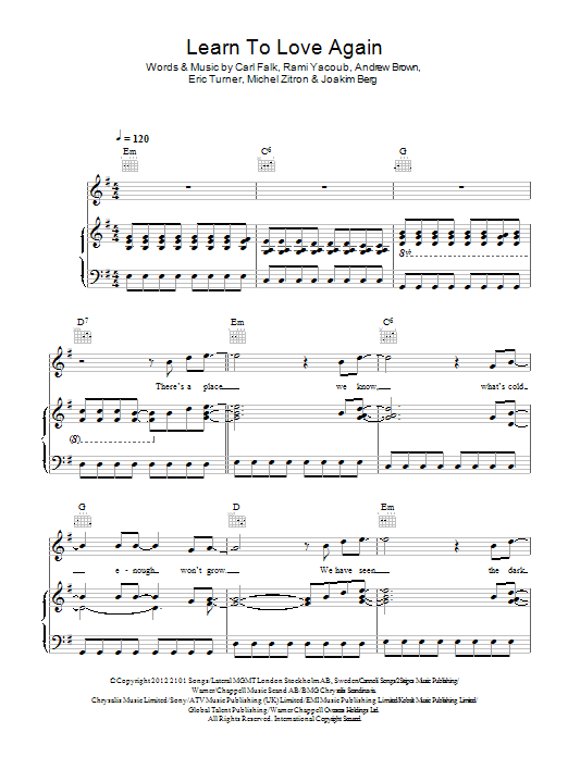 Download Lawson Learn To Love Again Sheet Music and learn how to play 5-Finger Piano PDF digital score in minutes