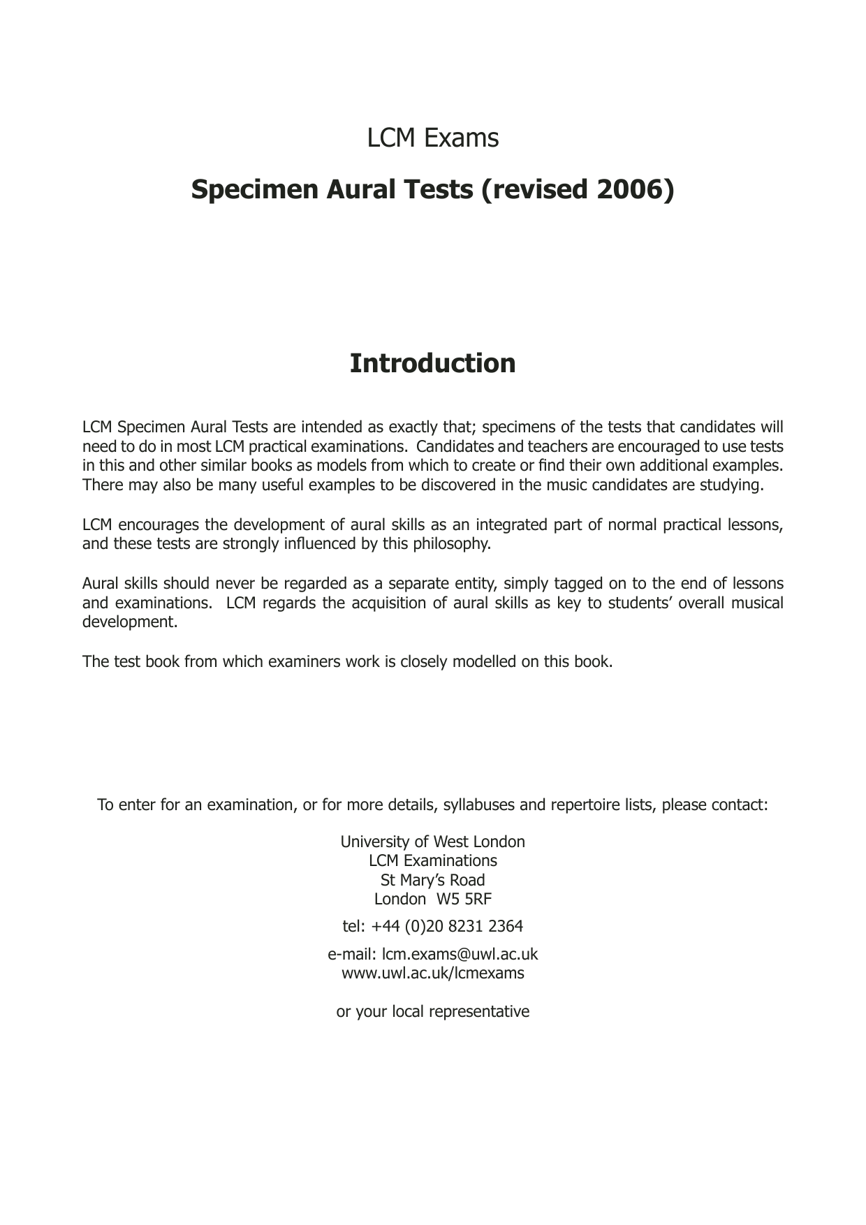 Download LCME LCM Aural Handbook Sheet Music and learn how to play Instrumental Method PDF digital score in minutes