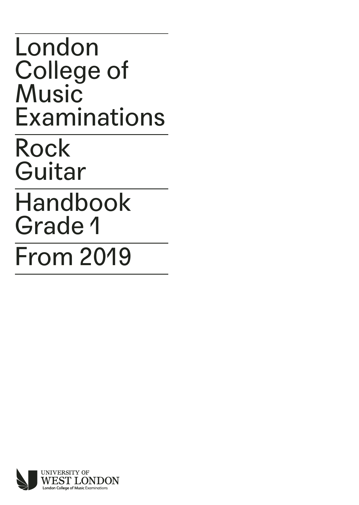 Download LCME LCME Rock Guitar Handbook 2019 - Grade 1 Sheet Music and learn how to play Instrumental Method PDF digital score in minutes