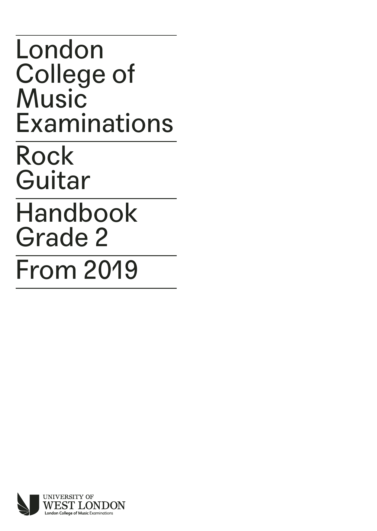 Download LCME LCME Rock Guitar Handbook 2019 - Grade 2 Sheet Music and learn how to play Instrumental Method PDF digital score in minutes