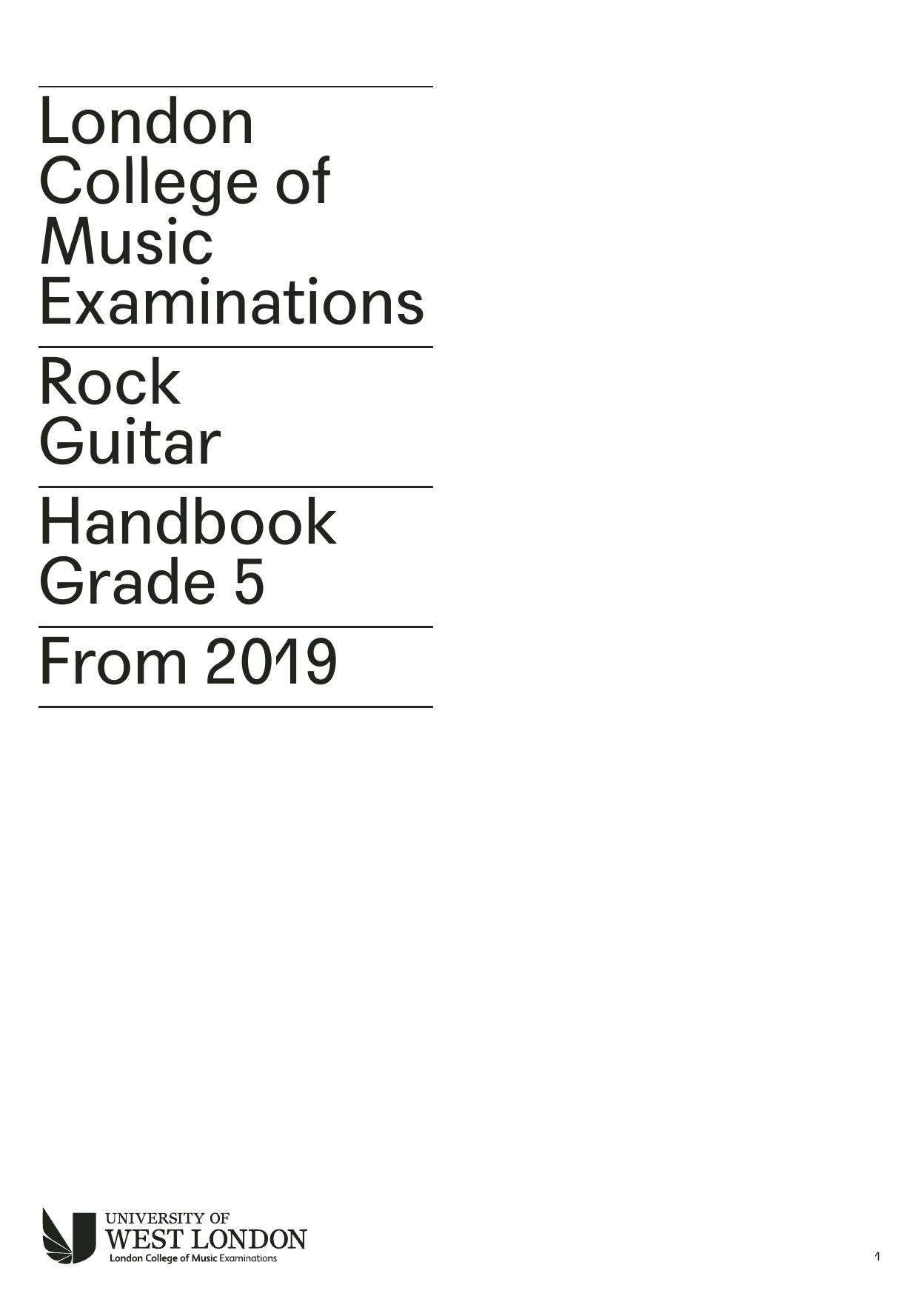 Download LCME LCME Rock Guitar Handbook 2019 - Grade 5 Sheet Music and learn how to play Instrumental Method PDF digital score in minutes