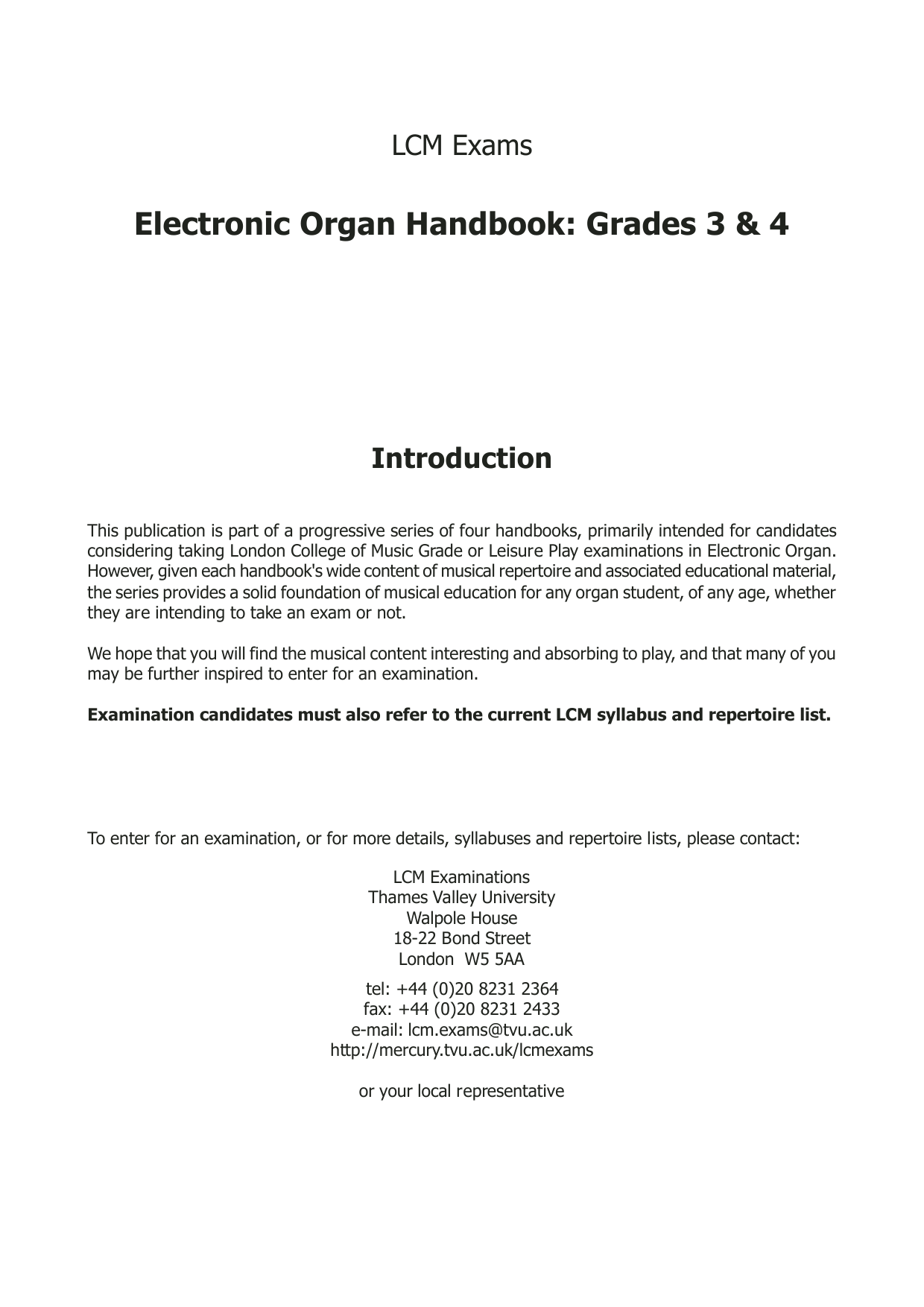 Download LCME Organ Handbook Grades 3-4 to 2017 Sheet Music and learn how to play Instrumental Method PDF digital score in minutes