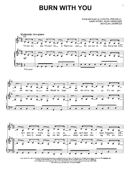 Download Lea Michele Burn With You Sheet Music and learn how to play Piano, Vocal & Guitar (Right-Hand Melody) PDF digital score in minutes