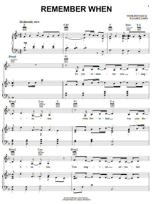 Download LeAnn Rimes Remember When (Disneyland 50th Anniversary Theme Song) Sheet Music and learn how to play Piano, Vocal & Guitar (Right-Hand Melody) PDF digital score in minutes