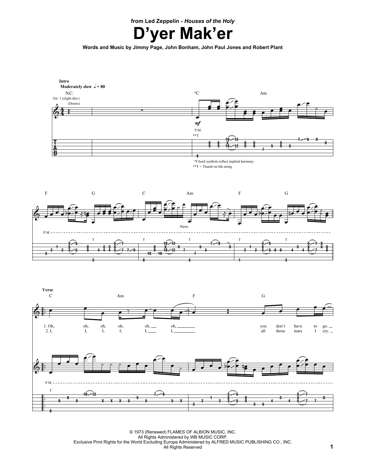 led zeppelin - d'yer maker