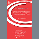 Download or print Lee Kesselman Shlof, Mayn Fegele (Sleep, My Little One) Sheet Music Printable PDF -page score for Concert / arranged Unison Choral SKU: 154135.