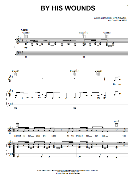 Download Leeland By His Wounds Sheet Music and learn how to play Piano, Vocal & Guitar (Right-Hand Melody) PDF digital score in minutes