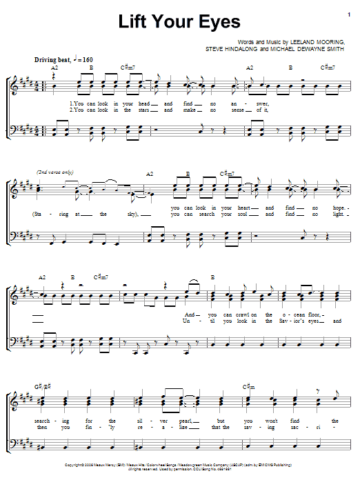 Download Leeland Lift Your Eyes Sheet Music and learn how to play Piano, Vocal & Guitar (Right-Hand Melody) PDF digital score in minutes