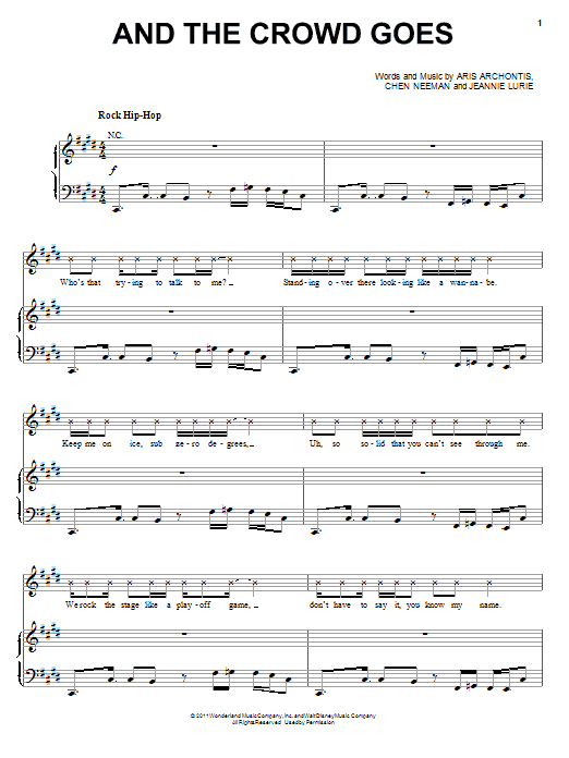 Download Lemonade Mouth (Movie) And The Crowd Goes Sheet Music and learn how to play Piano, Vocal & Guitar (Right-Hand Melody) PDF digital score in minutes