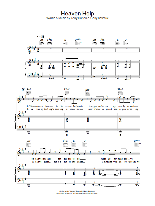 Download Lenny Kravitz Heaven Help Sheet Music and learn how to play Piano, Vocal & Guitar PDF digital score in minutes