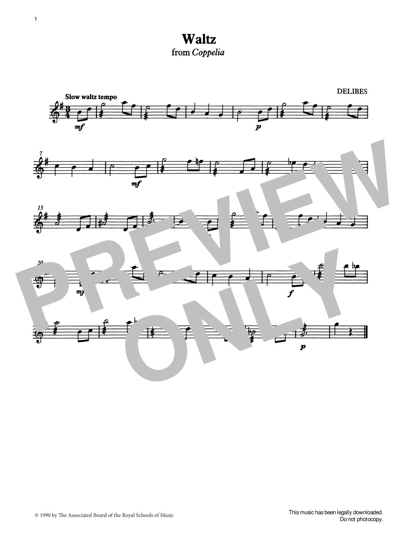 Download Leo Delibes Waltz from Graded Music for Tuned Percussion, Book II Sheet Music and learn how to play Percussion Solo PDF digital score in minutes