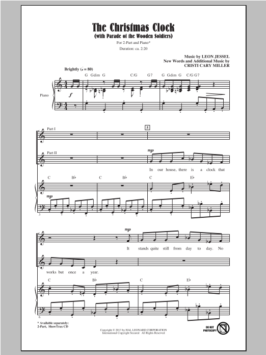 Download Leon Jessel Parade Of The Wooden Soldiers (arr. Cristi Cary Miller) Sheet Music and learn how to play 2-Part Choir PDF digital score in minutes