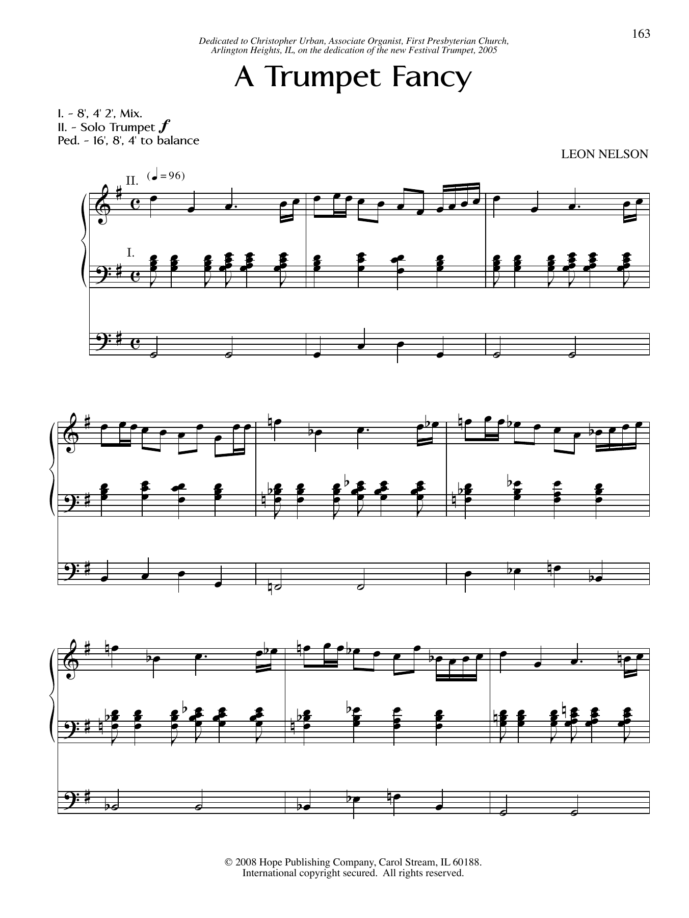 Download Leon Nelson A Trumpet Fancy Sheet Music and learn how to play Organ PDF digital score in minutes