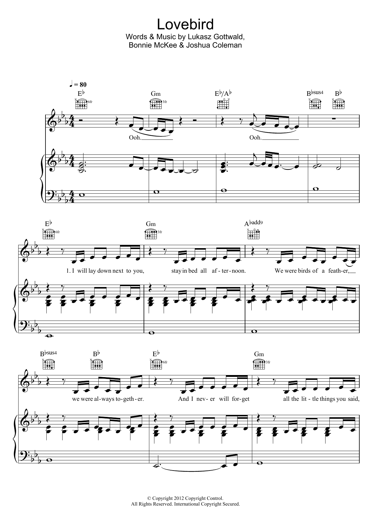 Download Leona Lewis Lovebird Sheet Music and learn how to play Easy Piano PDF digital score in minutes