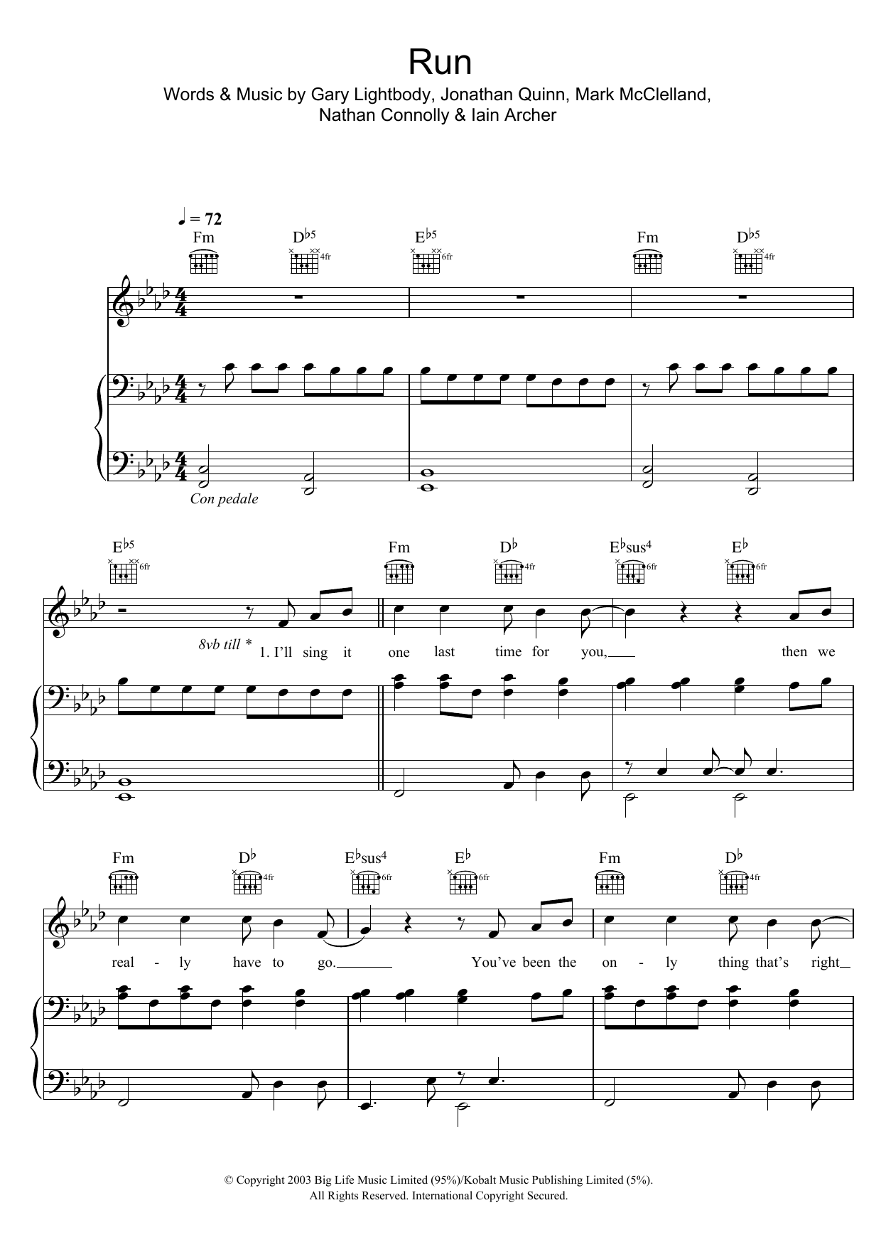 Download Leona Lewis Run Sheet Music and learn how to play Violin PDF digital score in minutes