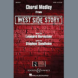 Download or print Leonard Bernstein & Stephen Sondheim Choral Medley from West Side Story (arr. Len Thomas) Sheet Music Printable PDF -page score for Broadway / arranged SATB Choir SKU: 536088.