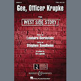 Download or print Leonard Bernstein Gee, Officer Krupke (from West Side Story) (arr. Ed Lojeski) Sheet Music Printable PDF -page score for Broadway / arranged TTBB Choir SKU: 535951.