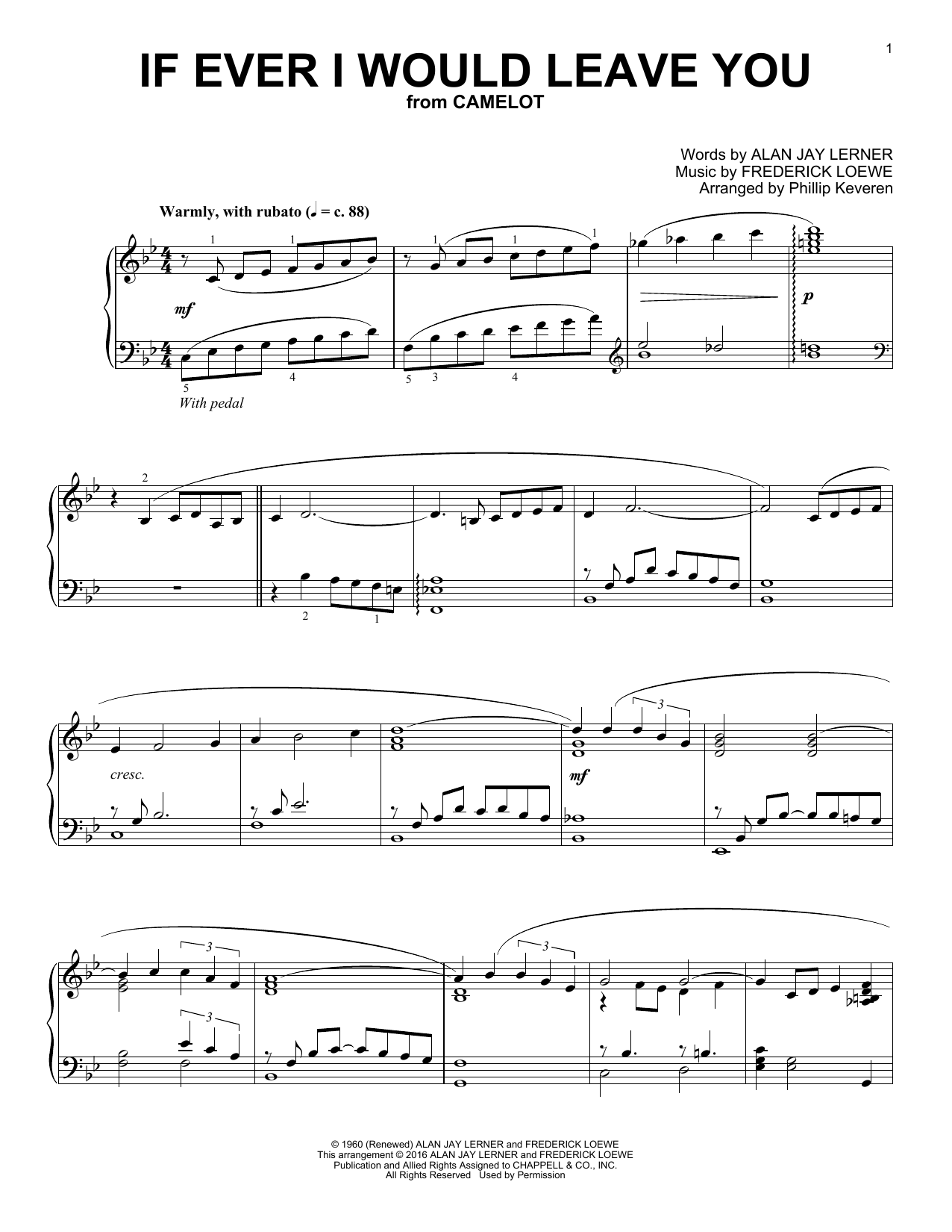 Download Phillip Keveren If Ever I Would Leave You Sheet Music and learn how to play Piano PDF digital score in minutes