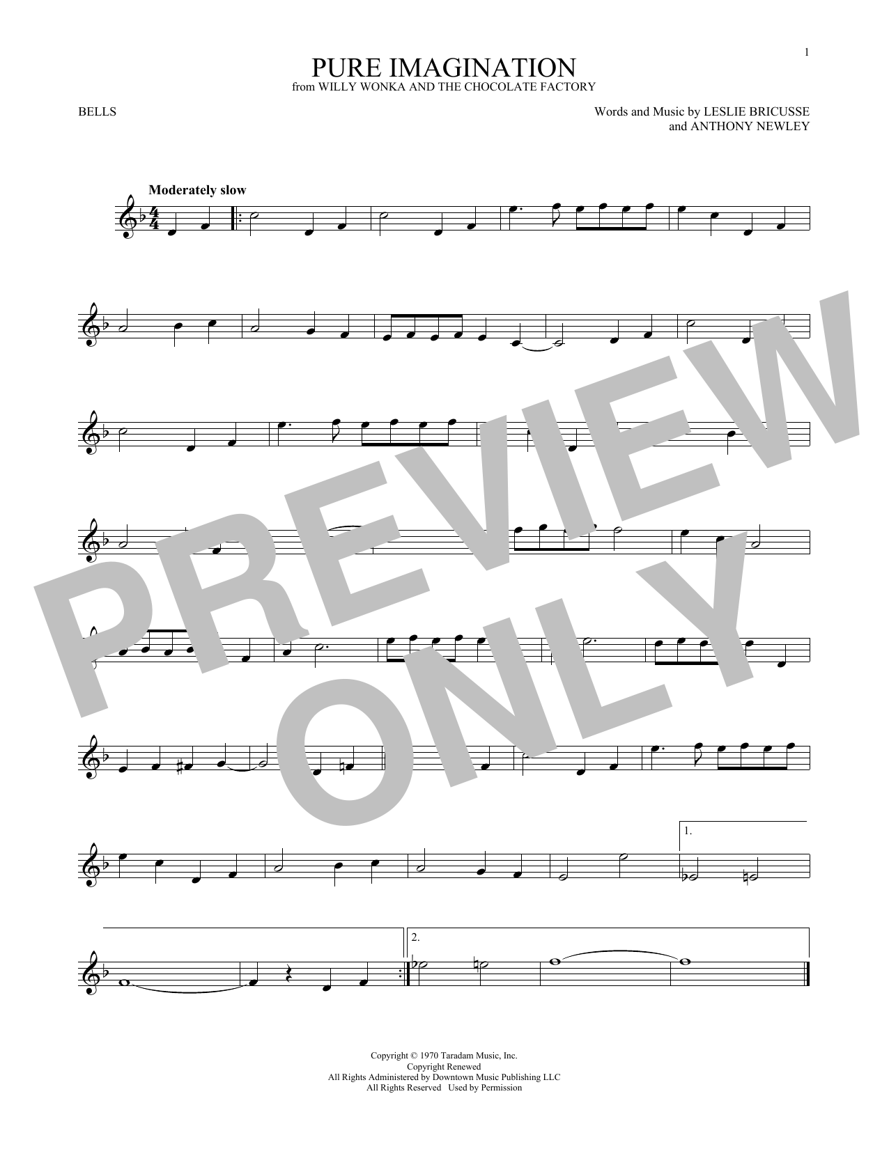 Download Leslie Bricusse Pure Imagination (from Willy Wonka & The Chocolate Factory) Sheet Music and learn how to play Bass Clarinet Solo PDF digital score in minutes