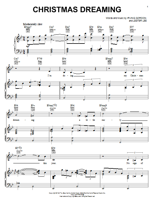 Download Lester Lee Christmas Dreaming Sheet Music and learn how to play Piano, Vocal & Guitar (Right-Hand Melody) PDF digital score in minutes