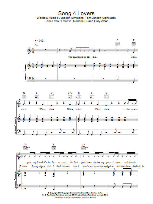 Download Liberty X Song 4 Lovers Sheet Music and learn how to play Piano, Vocal & Guitar (Right-Hand Melody) PDF digital score in minutes