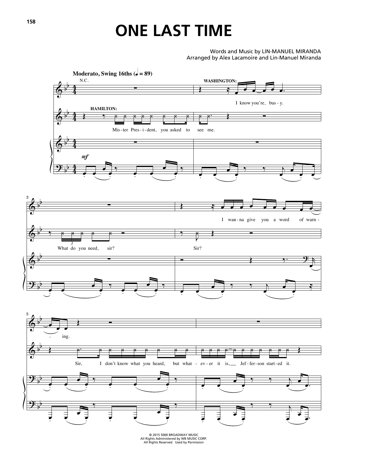 Download Lin-Manuel Miranda One Last Time Sheet Music and learn how to play Ukulele PDF digital score in minutes