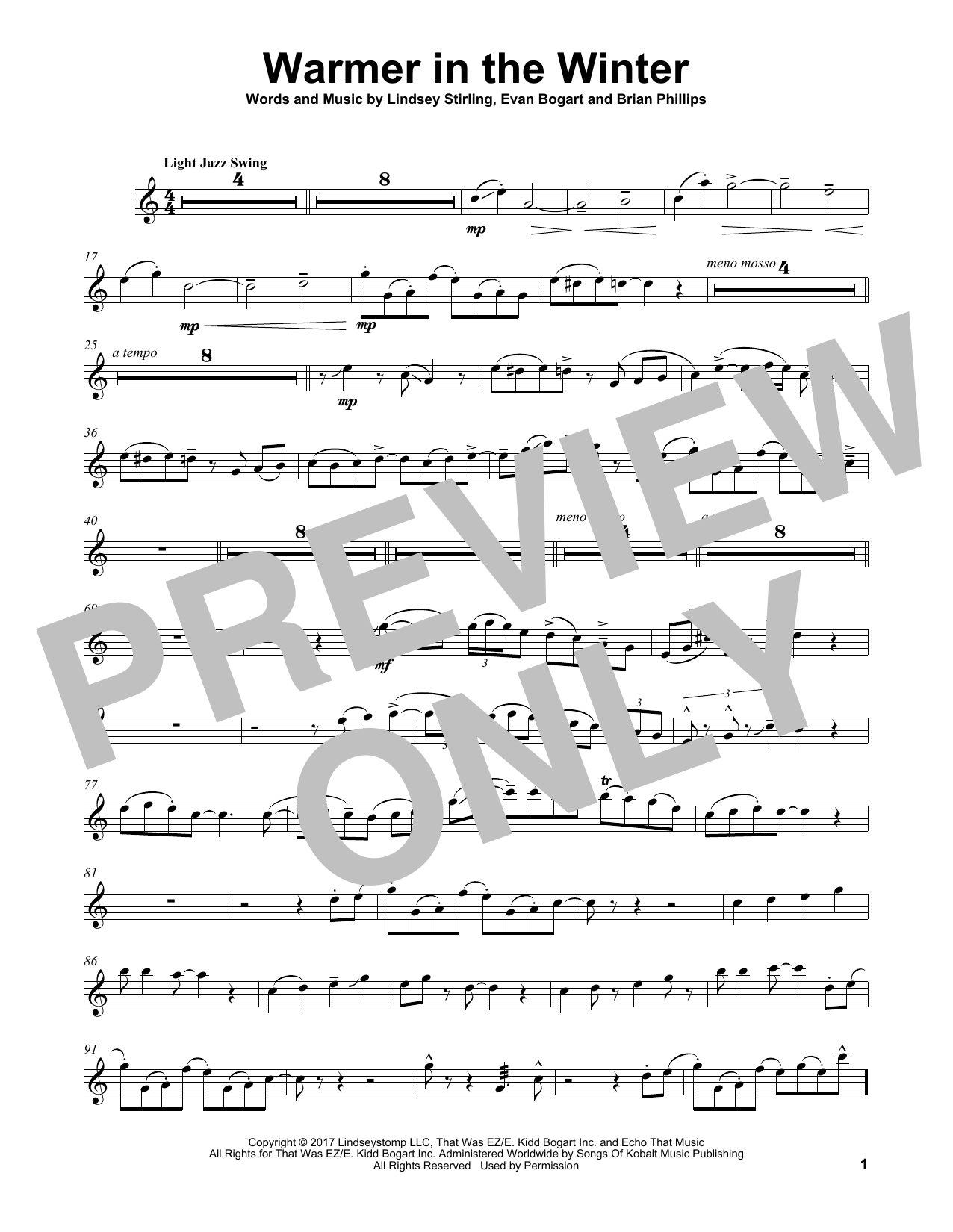 Download Lindsey Stirling Warmer In The Winter Sheet Music and learn how to play Violin PDF digital score in minutes