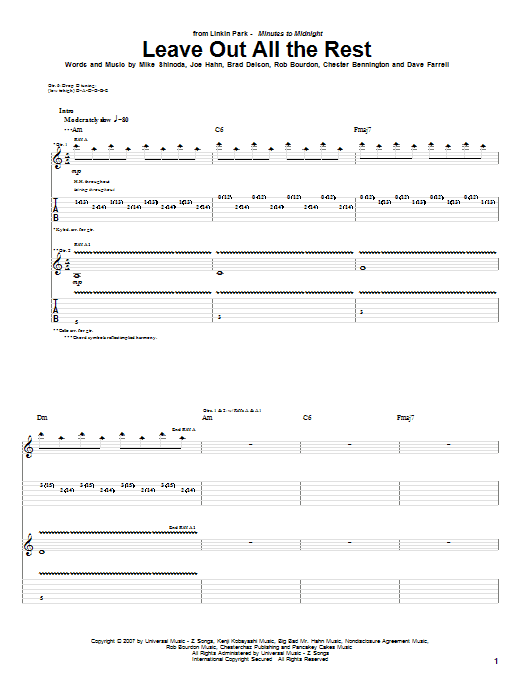 Download Linkin Park Leave Out All The Rest Sheet Music and learn how to play Easy Piano PDF digital score in minutes