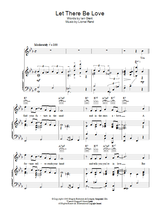 Download Lionel Rand Let There Be Love Sheet Music and learn how to play Tenor Saxophone PDF digital score in minutes