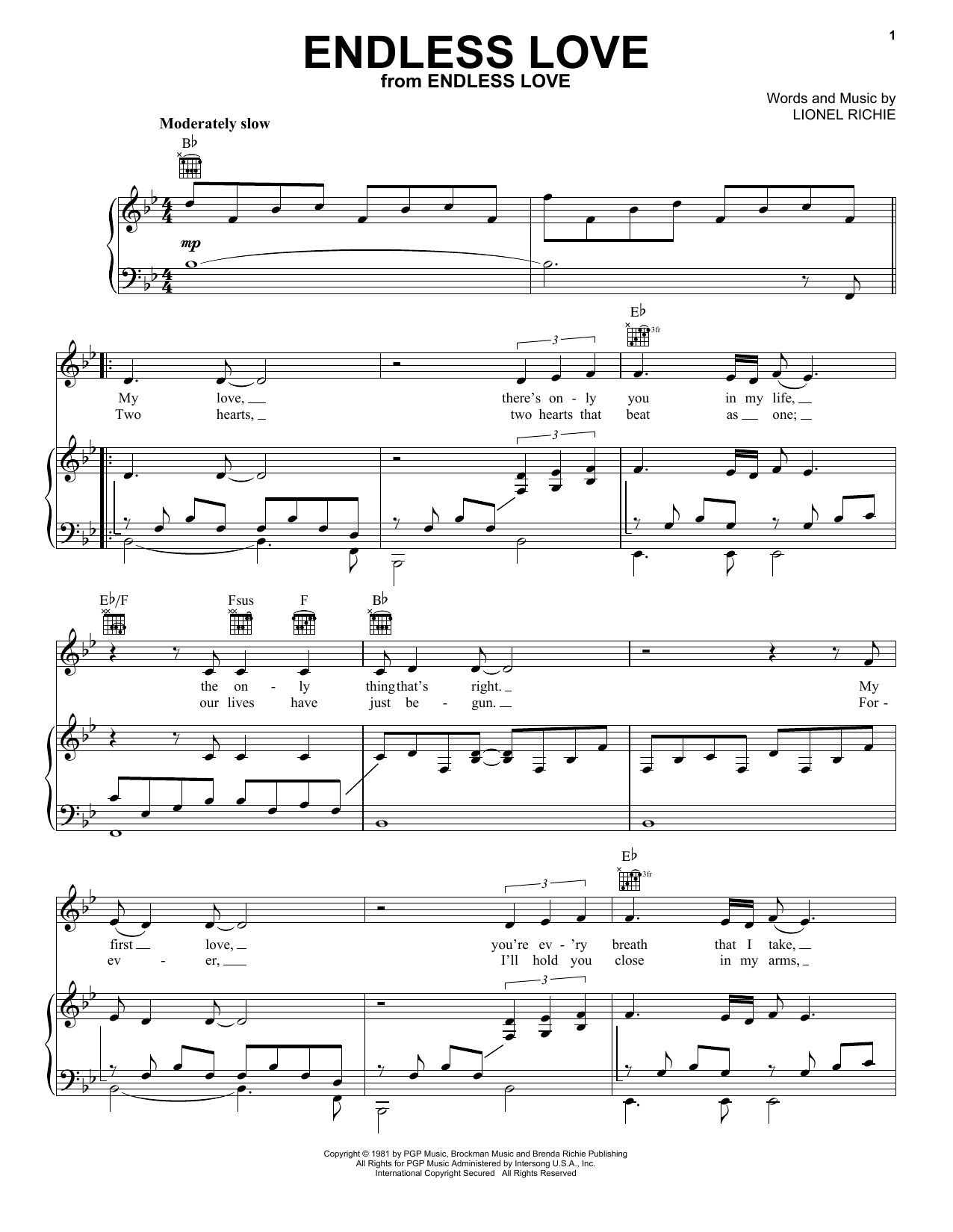 Download Lionel Richie & Diana Ross Sheet Music and learn how to play Piano, Vocal & Guitar (Right-Hand Melody) PDF score in minutes