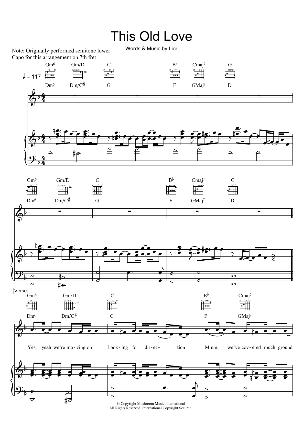 Download Lior This Old Love Sheet Music and learn how to play Guitar Tab PDF digital score in minutes