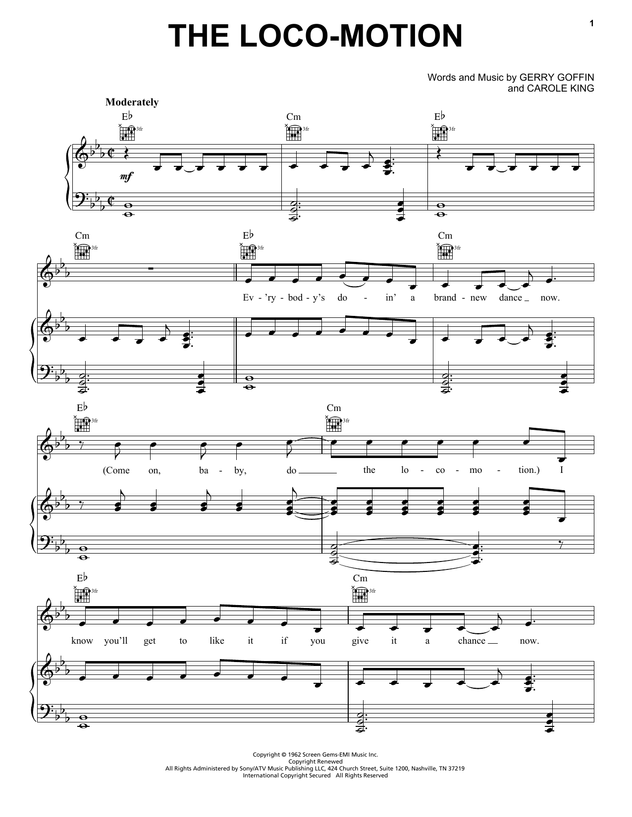 Download Little Eva The Loco-Motion Sheet Music and learn how to play Trumpet PDF digital score in minutes