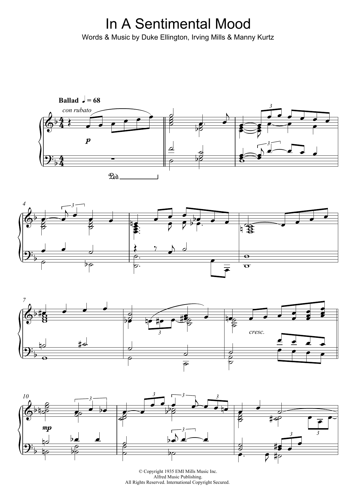 Download Liz Story In A Sentimental Mood Sheet Music and learn how to play Piano PDF digital score in minutes