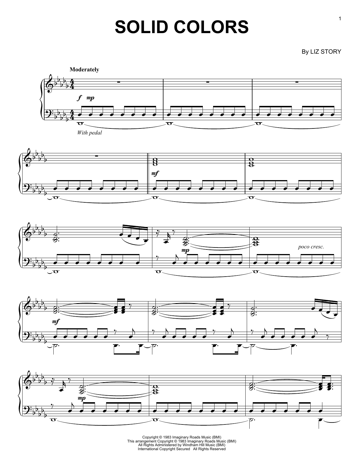 Download Liz Story Solid Colors Sheet Music and learn how to play Piano PDF digital score in minutes