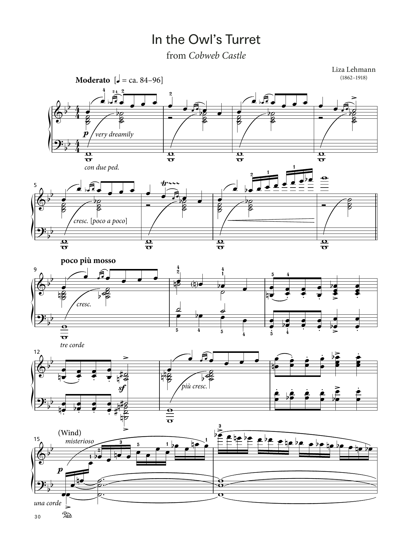 Download Liza Lehmann In the Owl's Turret (LCME Piano 2018 Grade 5 List B) Sheet Music and learn how to play Piano Solo PDF digital score in minutes