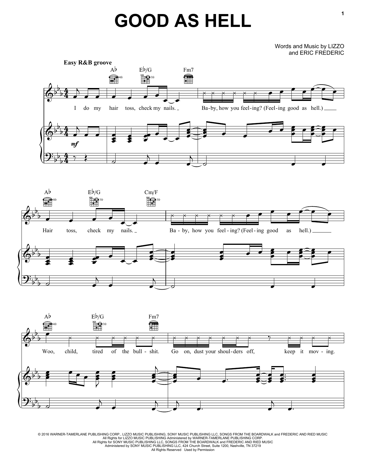Download Lizzo Good As Hell Sheet Music and learn how to play Ukulele PDF digital score in minutes