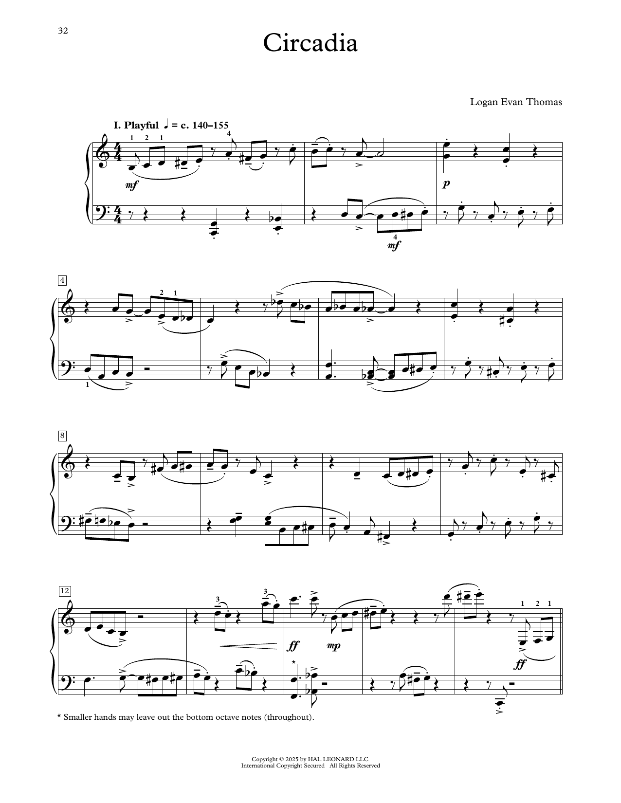 Download Logan Evan Thomas Circadia Sheet Music and learn how to play Educational Piano PDF digital score in minutes
