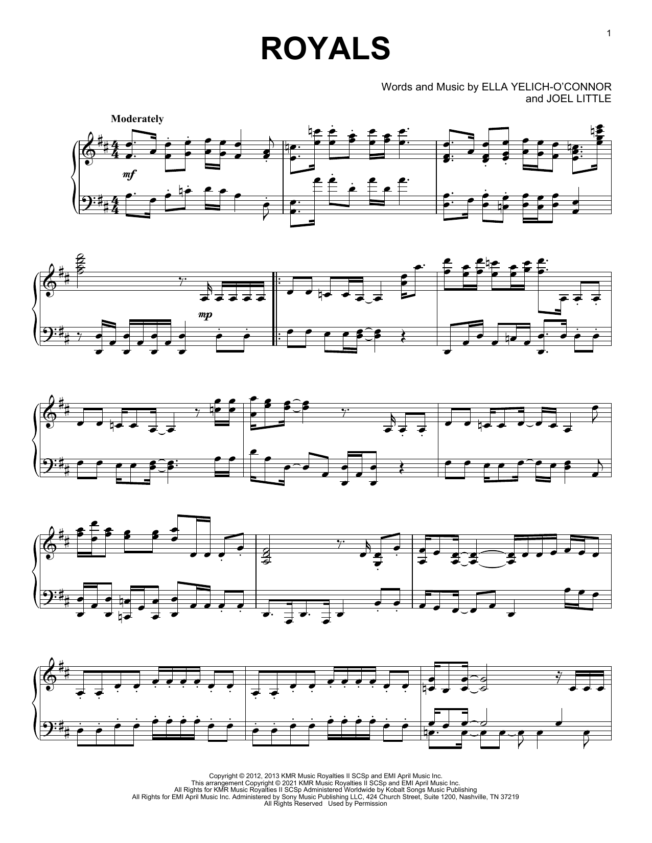 Download Lorde Royals [Classical version] Sheet Music and learn how to play Piano Solo PDF digital score in minutes