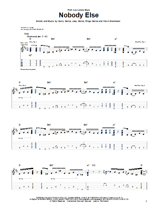 Download Los Lonely Boys Nobody Else Sheet Music and learn how to play Piano, Vocal & Guitar (Right-Hand Melody) PDF digital score in minutes