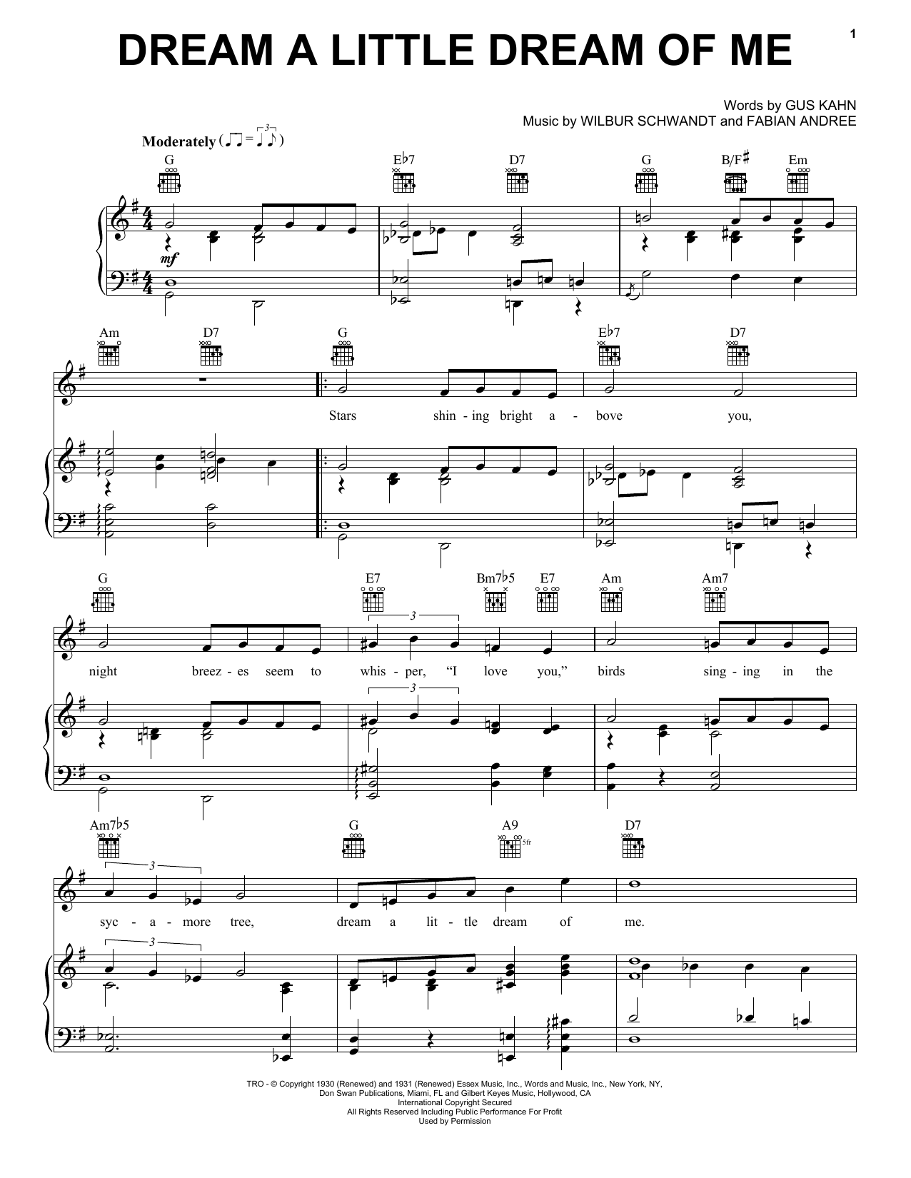 Download Louis Armstrong Dream A Little Dream Of Me Sheet Music and learn how to play Real Book – Melody & Chords – C Instruments PDF digital score in minutes