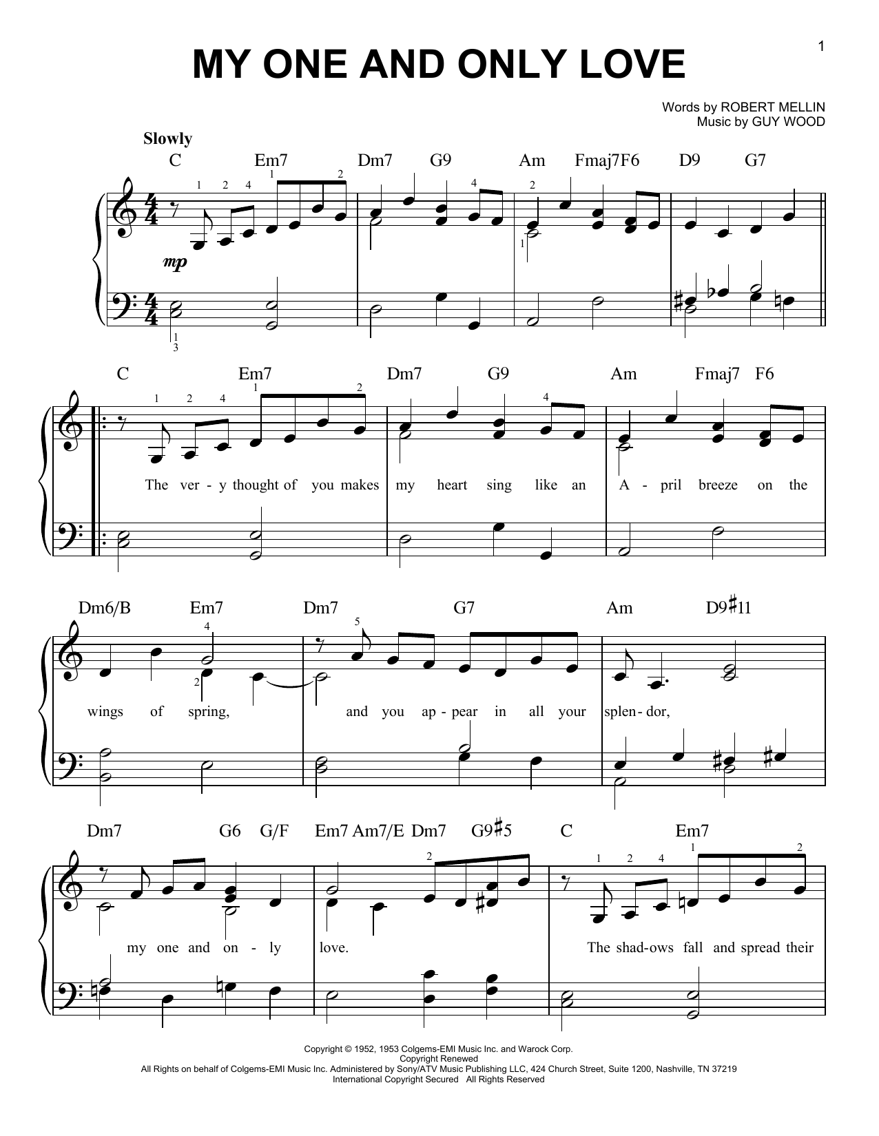 Download Louis Armstrong My One And Only Love Sheet Music and learn how to play Piano Solo PDF digital score in minutes