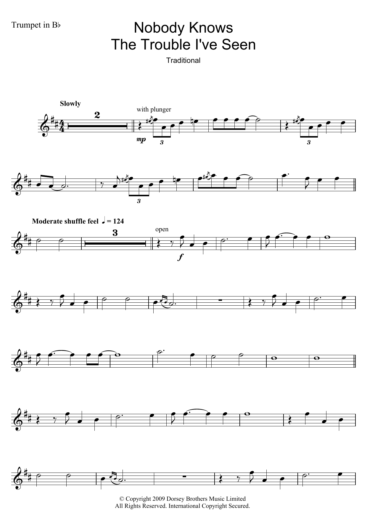Download Louis Armstrong Nobody Knows The Trouble I've Seen Sheet Music and learn how to play Tenor Saxophone PDF digital score in minutes