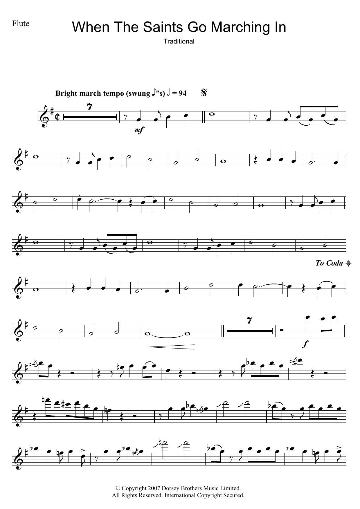 Download Louis Armstrong When The Saints Go Marching In Sheet Music and learn how to play Piano, Vocal & Guitar (Right-Hand Melody) PDF digital score in minutes