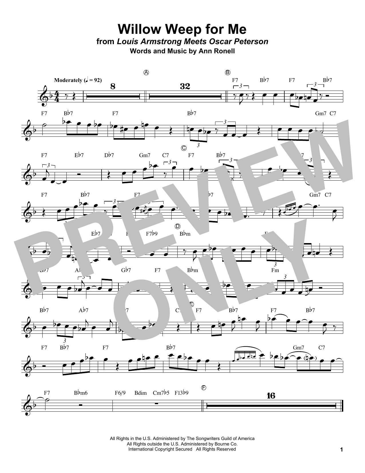 Download Chad & Jeremy Willow Weep For Me Sheet Music and learn how to play Trumpet Transcription PDF digital score in minutes