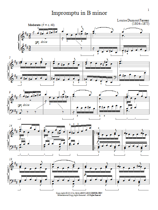 Download Gail Smith Impromptu In B Minor Sheet Music and learn how to play Piano PDF digital score in minutes