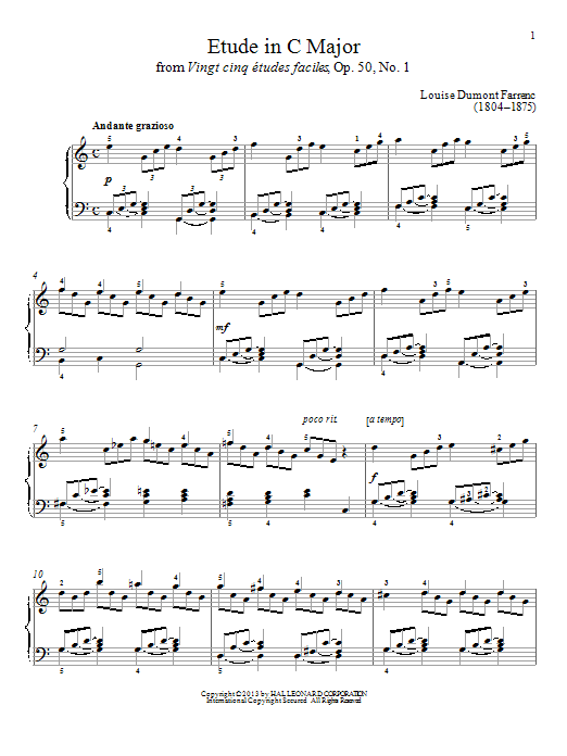 Download Gail Smith Etude In C Major Sheet Music and learn how to play Piano PDF digital score in minutes
