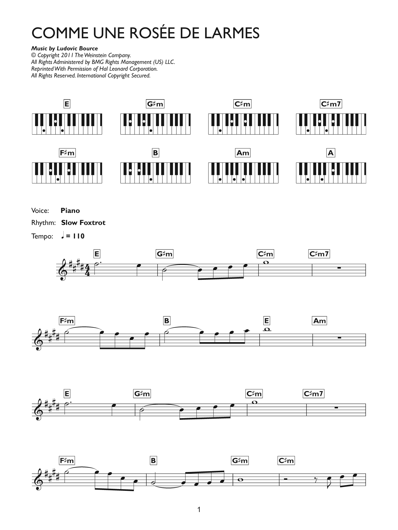 Download Ludovic Bource Comme Une Rosée De Larmes (from The Artist) Sheet Music and learn how to play Keyboard PDF digital score in minutes