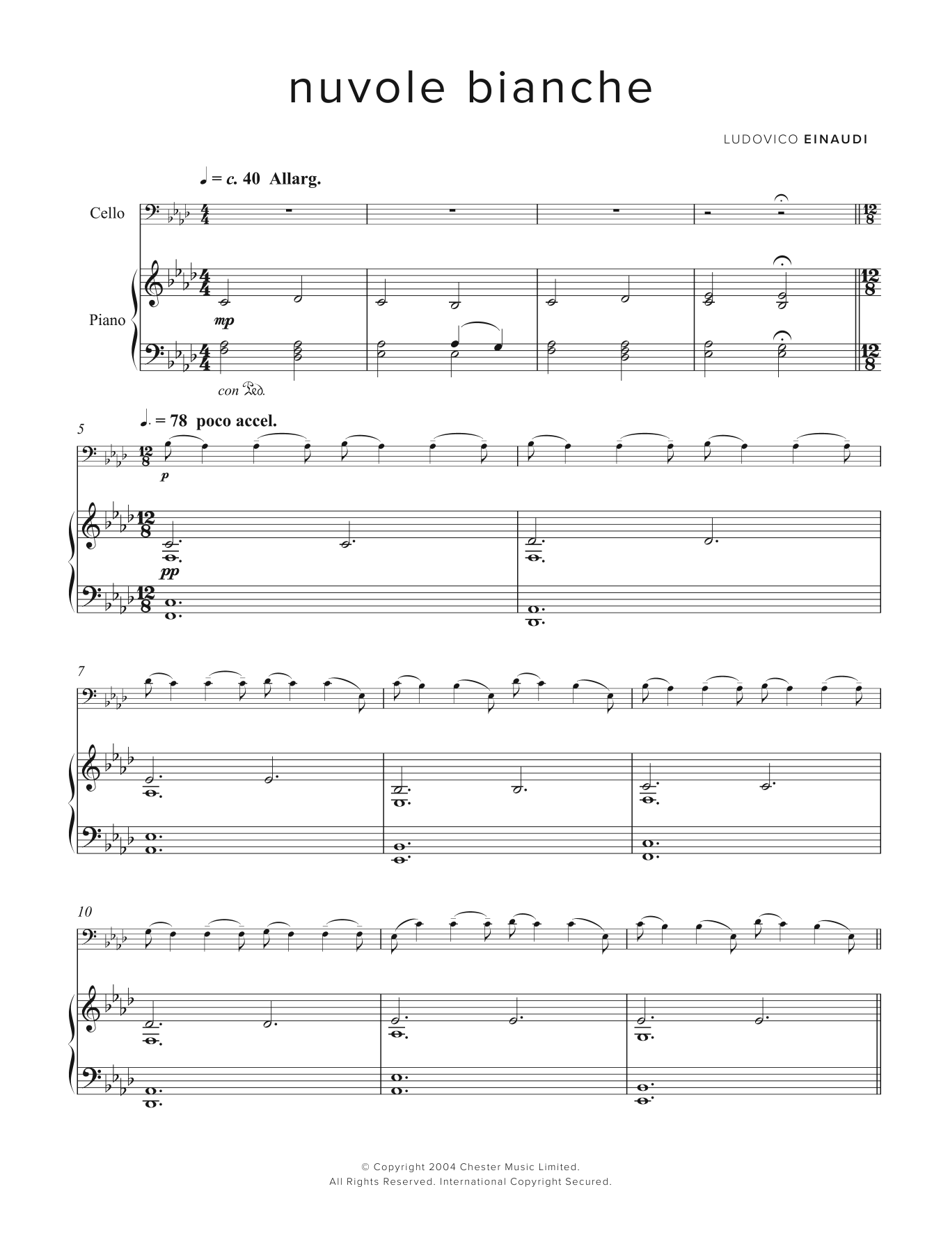 Download Ludovico Einaudi Nuvole Bianche Sheet Music and learn how to play Piano PDF digital score in minutes